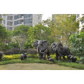 escultura grande al aire libre del bronce de la estatua del elefante del deco del jardín en venta